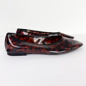 Zara Tortoise Translucent Ballet Flats Size 38